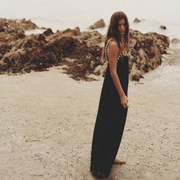 ZARA BEADED MIDI DRESS - Picture 2 of 8